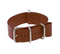 RIOS1931 Unisex NATO-Uhrenarmband Kalbsleder Modell Lisbon 24 mm Cognac