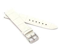RIOS1931 Unisex Uhrenarmband Alligator Style Modell Miami 20 mm Weiß