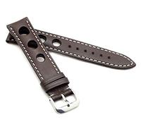 RIOS1931 Unisex Uhrenarmband Juchtenleder Modell Kaluga 20 mm Mokka