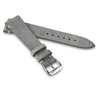 RIOS1931 Unisex Uhrenarmband Velourleder Modell Hudson 22 mm Steingrau