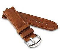 RIOS1931 Unisex Uhrenarmband Vintageleder Modell Derby 24/24 mm Cognac