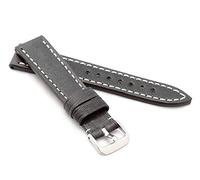 RIOS1931 Unisex Uhrenarmband Vintageleder Modell Oxford 20 mm Steingrau