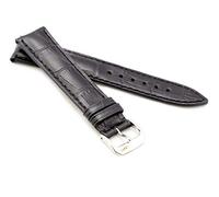 RIOS1931 XL Herren Uhrenarmband Alligator Style Modell Louisiana 22 mm Schwarz