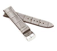 RIOS1931 XL Herren Uhrenarmband Alligator Style Modell New Orleans 18 mm Steingrau