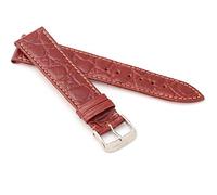 RIOS1931 XL Herren Uhrenarmband Krokodil Style Modell Brazil 18 mm Mahagoni