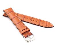 RIOS1931 XS Damen Uhrenarmband Alligator Style Modell Louisiana 16 mm Cognac