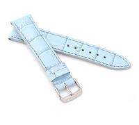 RIOS1931 XS Damen Uhrenarmband Alligator Style Modell Louisiana 16 mm Eisblau