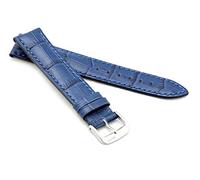 RIOS1931 XS Damen Uhrenarmband Alligator Style Modell Louisiana 18 mm Marineblau