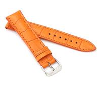 RIOS1931 XS Damen Uhrenarmband Alligator Style Modell Louisiana 22 mm Orange