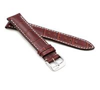 RIOS1931 XS Damen Uhrenarmband Alligator Style Modell New Orleans 20 mm Mahagoni