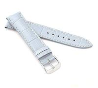 RIOS1931 XS Damen Uhrenarmband Alligator Style Modell New Orleans 22 mm Eisblau