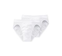 Schiesser Herren Slip Authentic - 2er-Pack Baumwolle Weiß Größe L (EU)