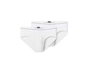 Rioslip SCHIESSER "Cotton Flex", Herren, Gr. 7, 100, weiß, Single Jersey, Obermaterial: 85% Baumwolle, 10% Polyamid, 5% Elasthan, körpernah, Unterhosen, Baumwollmischung, ohne störende Seitennähte, su