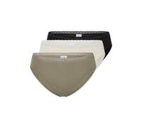 Rioslip SCHIESSER "Modern Multipacks", Damen, Gr. 44, bunt (912, sonstiges), Single Jersey, Obermaterial: 95% Baumwolle, 5% Elasthan, körpernah, Unterhosen, Spitzenbänder, Baumwollmischung, Single Jer