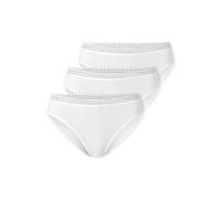 Rioslip SCHIESSER "Modern Multipacks", Damen, Gr. 44, weiß, Single Jersey, Obermaterial: 95% Baumwolle, 5% Elasthan, körpernah, Unterhosen, Spitzenbänder, Baumwollmischung, Single Jersey (99258946-44)