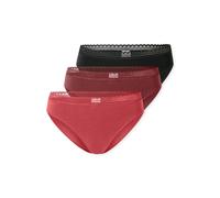 Rioslip SCHIESSER "Modern Multipacks", Damen, Gr. 48, sortiert 5, Single Jersey, Obermaterial: 95% Baumwolle, 5% Elasthan, körpernah, Unterhosen Rioslip, Spitzenbänder, Baumwollmischung, Single Jersey