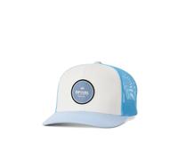 Rip Curl Curve Peak Structured Trucker Hat Mesh Snapback Baseball Cap für Herren Verstellbar, Bone/Blau 261, Einheitsgröße