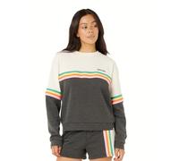 Rip Curl Damen High Tide Surf Raglan Pullover Crew Sweatshirt, Washed Black 254 Surf Revival, L
