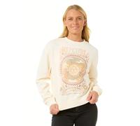 Rip Curl Damen-Sweatshirt, langärmelig, lockere Passform, Rundhalsausschnitt, lässiger Pullover, Knochen Rip Curl, Klein
