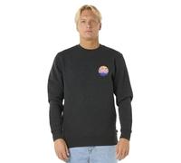 RIP CURL Herren Neoprenanzug Icon Rundhals Pullover Sweatshirt - Black Marle - M, einfarbig, M