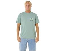 Rip Curl Herren Relaxed Fit Logo Crew T-Shirt, Blue Lagoon Raw Energy Trad Tee, XL