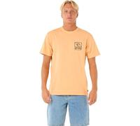 Rip Curl Herren Relaxed Fit Logo Crew T-Shirt, Mandarin Zest Raw Energy Trad Tee, L