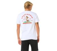 Rip Curl Herren-T-Shirt, kurzärmelig, Rundhalsausschnitt, Normale Passform, Opt Wht Florida Desti Animals, XL