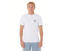 Rip Curl Herren-T-Shirt, kurzärmelig, Rundhalsausschnitt, Normale Passform, Weiße Heftklammer, L