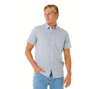 Rip Curl Klassisches Surf Ourtime Herrenhemd, kurzärmelig, Knopfleiste, Faded Denim, XL