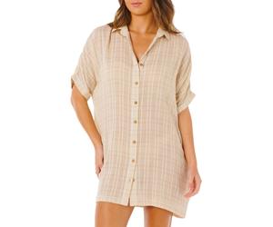 Rip Curl - Leichtes Kariertes Hemd-Kleid - Damen / Frau - Paradise Check Cover Up - 2026 - Paradise Check Cover Up Off White für Beige M