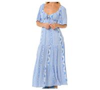 Rip Curl - Women's San Carlos S/S Maxi Dress - Kleid, Gr. XXL, blau (Blue)