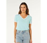 Rip Curl - Women's Hotel Malibu V-Neck - T-Shirt, Gr. XS, grau (LightSeaBlue)