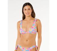 Blue Rip Curl Malibu Cove Revo Deep V Bikini Top Blau 2XS Frau