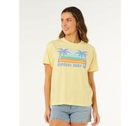 Lemon Rip Curl Malibu Relaxed Short Sleeve T-shirt Gelb XS Frau