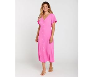 RipCurl Molokaï Short Sleeve Long Dress super pink (4007) XS