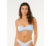 Sky Blue Rip Curl Pacific Coast Bandeau Bikini Top Blau L Frau