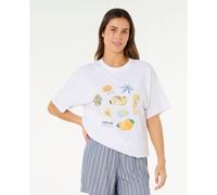 Rip Curl Poolside Heritage T-Shirt optical white Damen Gr. XL