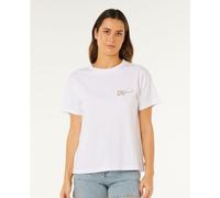 Optical White Rip Curl Poolside Relaxed Short Sleeve T-shirt Weiß M Frau