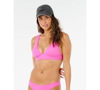 Super Pink Rip Curl Premium Surf D-dd Deep V Bikini Top Rosa M Frau