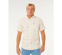 Off White Rip Curl Skelly Breach Short Sleeve Shirt Weiß M Mann