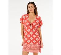 RipCurl Ventura Tiered Short Sleeve Dress red (0040) 2XS