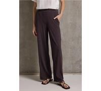 Culotte STREET ONE STUDIO, Damen, Gr. 46, Länge 30, rot (fudge rot), Stoff, 65% Polyester, 30% Viskose, 5% Elasthan, unifarben, loose fit lang, Hosen, High Waist (70896862-46) fudge rot