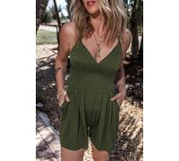 Ripp-Jumpsuit V-Ausschnitt mit Seitentaschen M