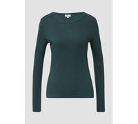 Ripp-Langarmshirt mit Stickerei 42 Blau 2172642.6933.42