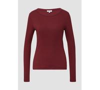 Ripp-Langarmshirt mit Stickerei 46 rot 2172642.3902.46