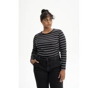 Ripp Langarmshirt Style MEHAR | von MELA | Fairtrade & GOTS zertifiziert SCHWARZ / WEISS GESTREIFT XL