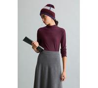 Langarmshirt MARC O'POLO DENIM "aus Lyocell-Stretch-Jersey", Damen, Gr. XS, rot (rhubarb jam), Obermaterial: 95% Lyocell, 5% Elasthan, gestreift, Basic, slim fit, Babylock, Shirts Langarmshirt (154189