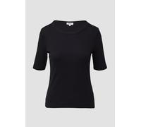 Ripp-Shirt im Slim Fit 46 schwarz 2167897.9999.46