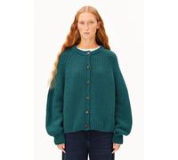 RIPP-STRICKJACKE | Bio-Woll Mix - petrol (M)