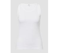 Ripp-Top im Slim Fit mit Stickerei 34 weiß 2166352.0100.34